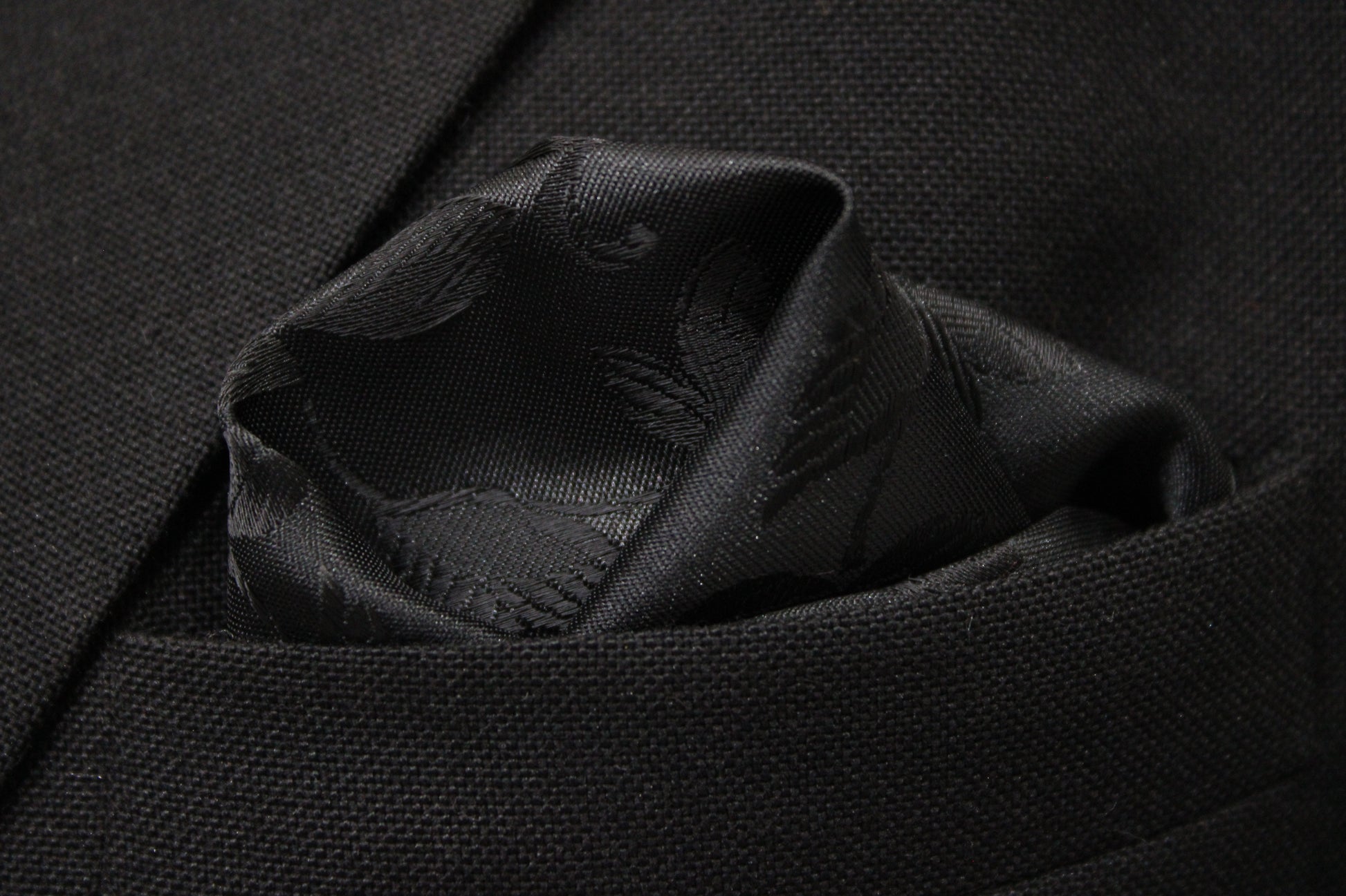 Classic Black Floral Tie & Pocket Square