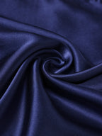 Navy Blue Solid Pocket Square