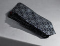 Elegant Black & Silver Patterned Tie