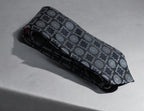 Elegant Black & Silver Patterned Tie