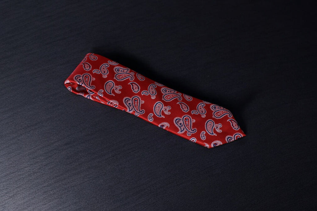 Classic Red & Blue Paisley Tie