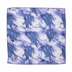 Airforce Blue Abstract Printed Scarf With Pocket Square