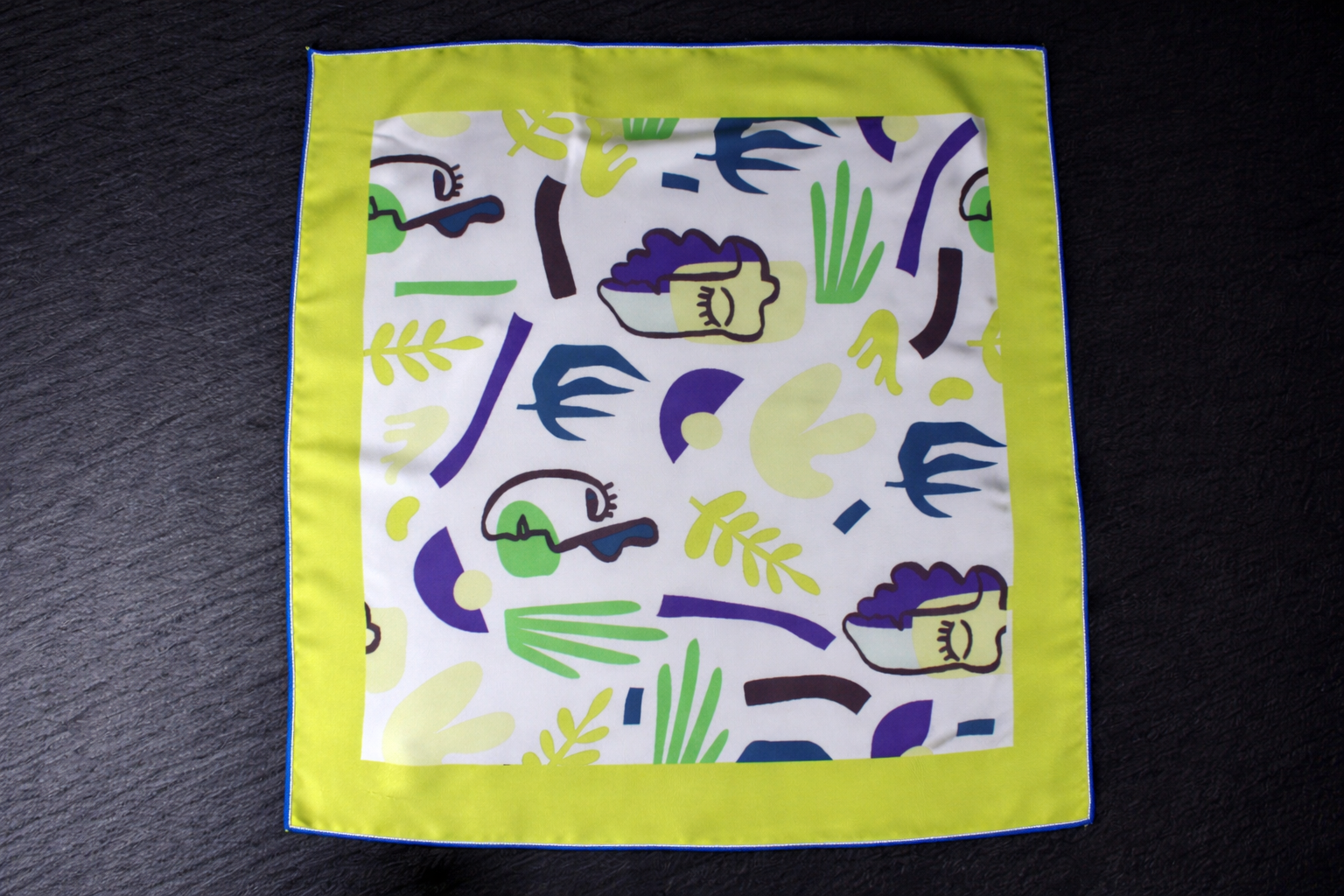Rio Grande Green Tropical Printed Pocket Square