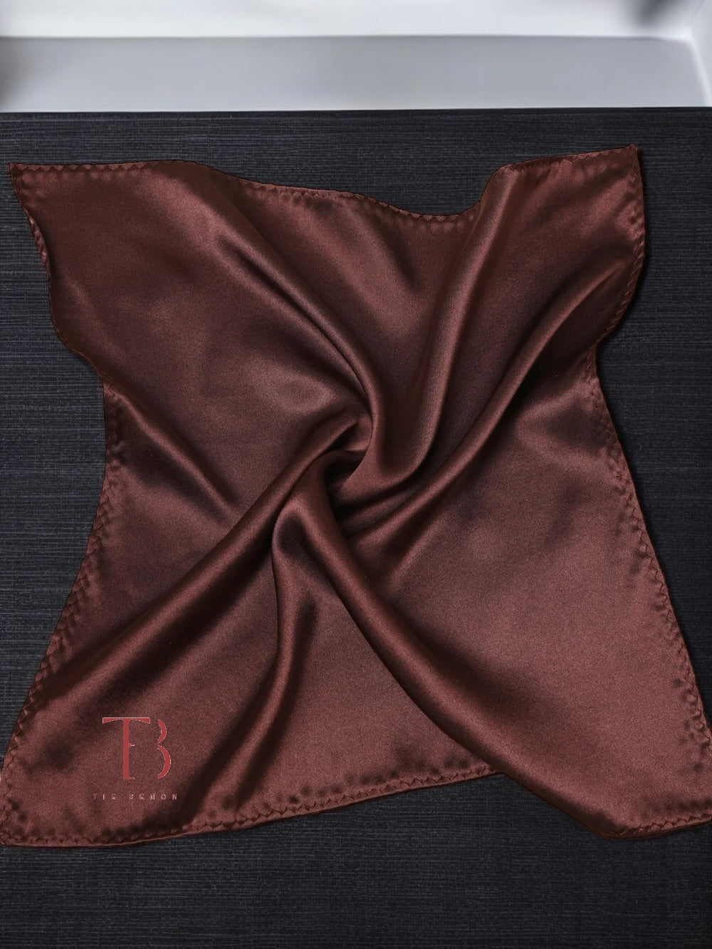 Brown Solid Pocket Square