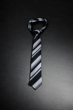 Classic Black & White Stripes Tie