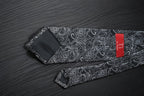 Classic Black Silver Paisley Tie
