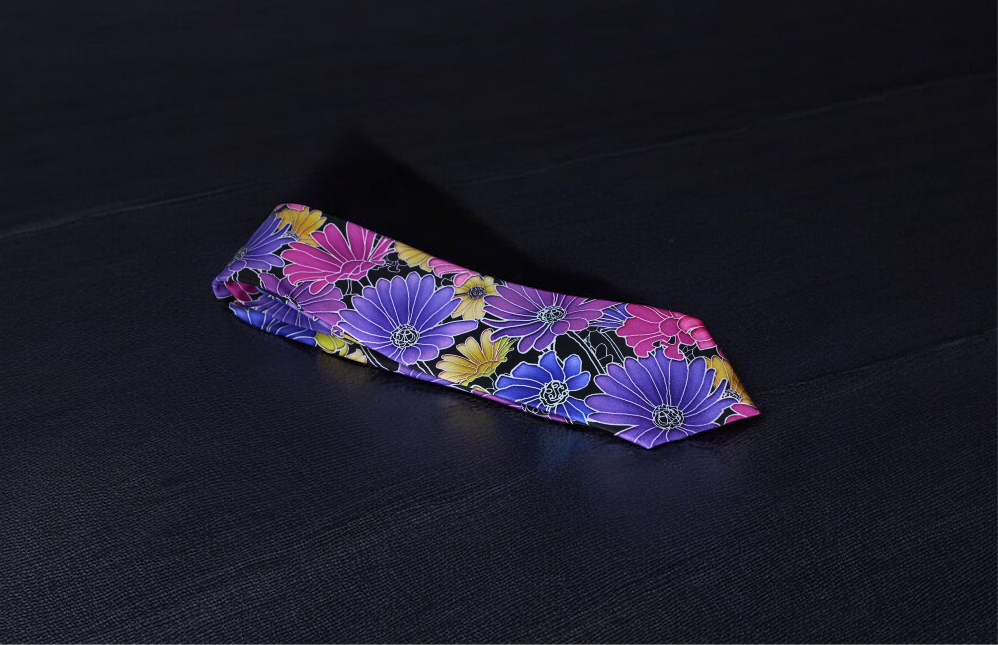Floral Elegance Multicolor Tie with Pocket Square