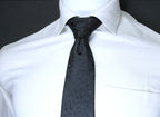 Elegant Black Self Paisley Tie