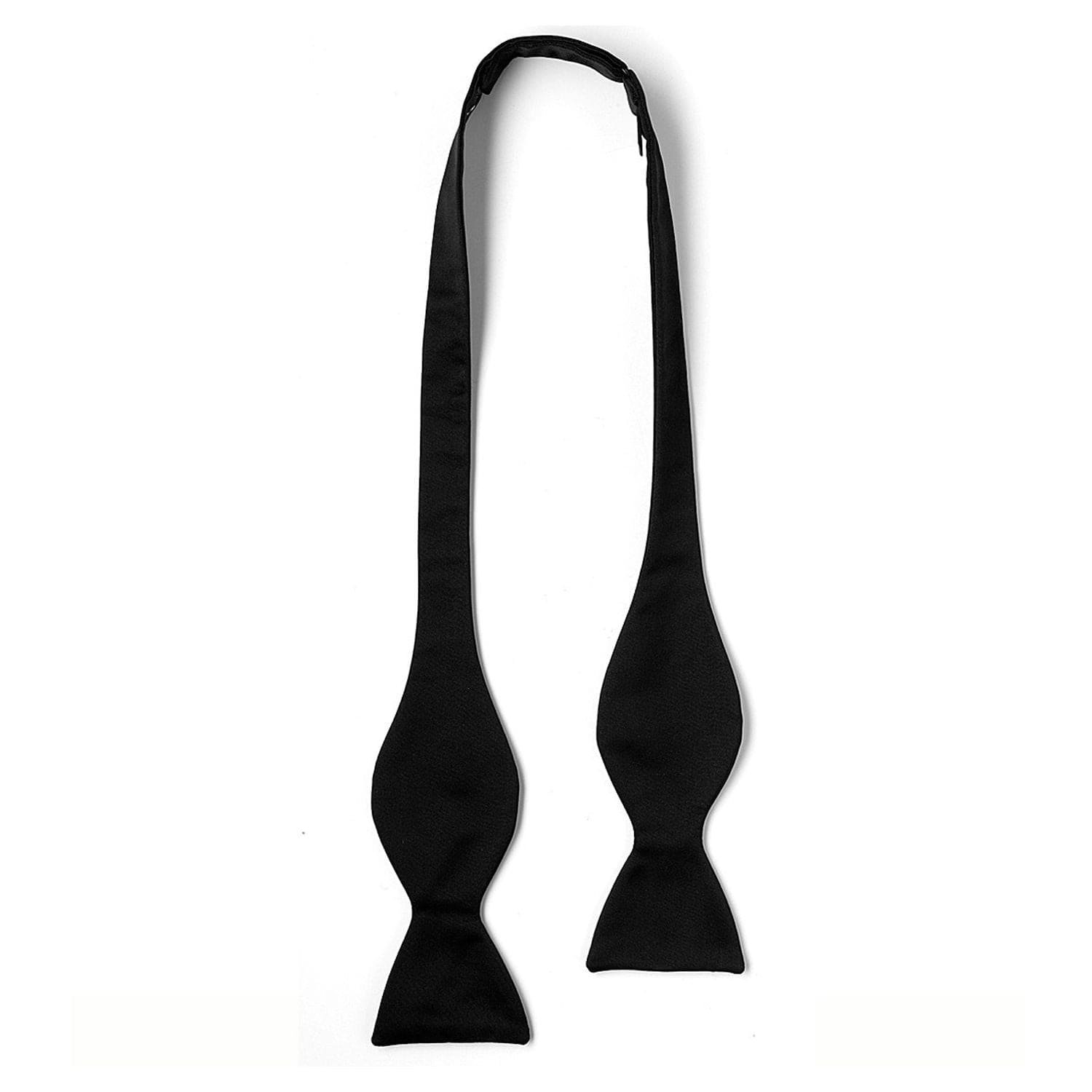 Black Satin Self Tie Bowtie