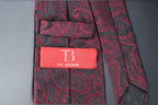 Black & Maroon Paisley Tie & Pocket Square