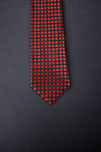 Black & Red Polka Dotted Tie & Pocket Square
