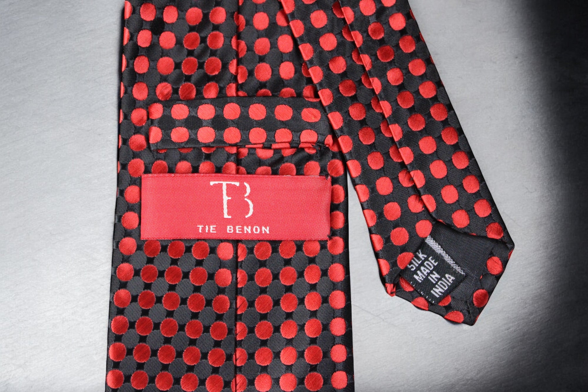 Black & Red Polka Dotted Tie & Pocket Square