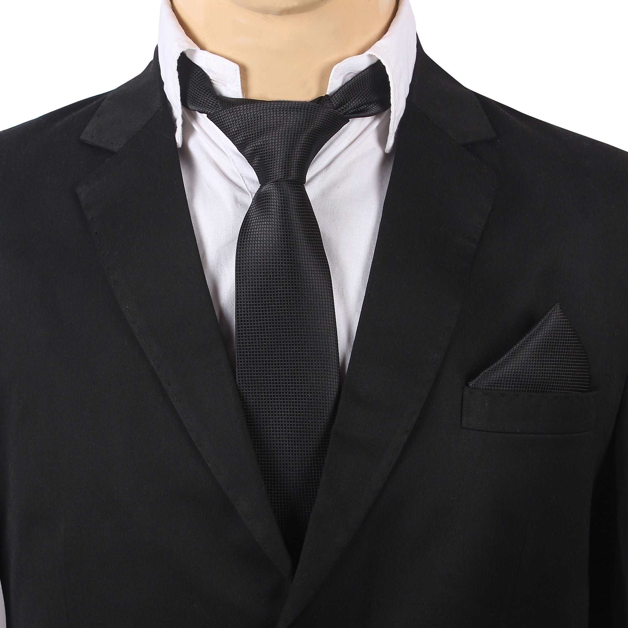 Black Self Squared Necktie