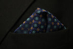 Blue Multicolor Geometric Tie & Pocket Square