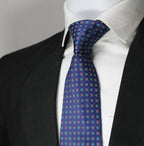 Blue Multicolor Geometric Tie & Pocket Square