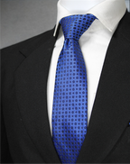 Blue & Navy Geometric Tie & Pocket Square