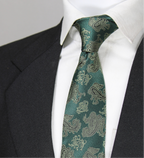 Bottle Green Paisley Tie & Pocket Square