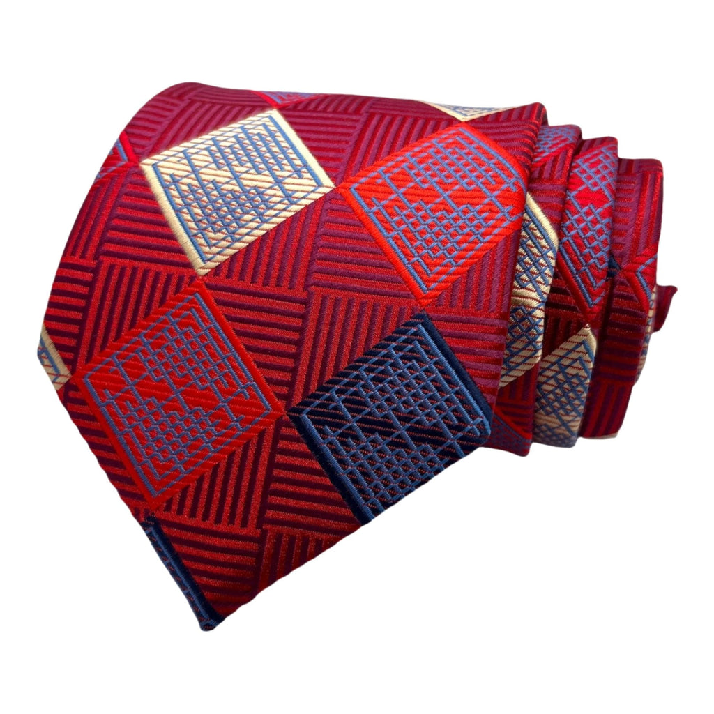 Burgundy Plaid Tie