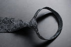 Classic Black Silver Paisley Tie