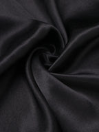 Black Solid Pocket Square