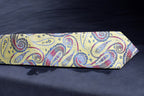 Yellow Paisley Tie - Elegant Vintage Swirl Design