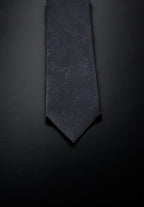 Classy Black Floral Tie & Pocket Square