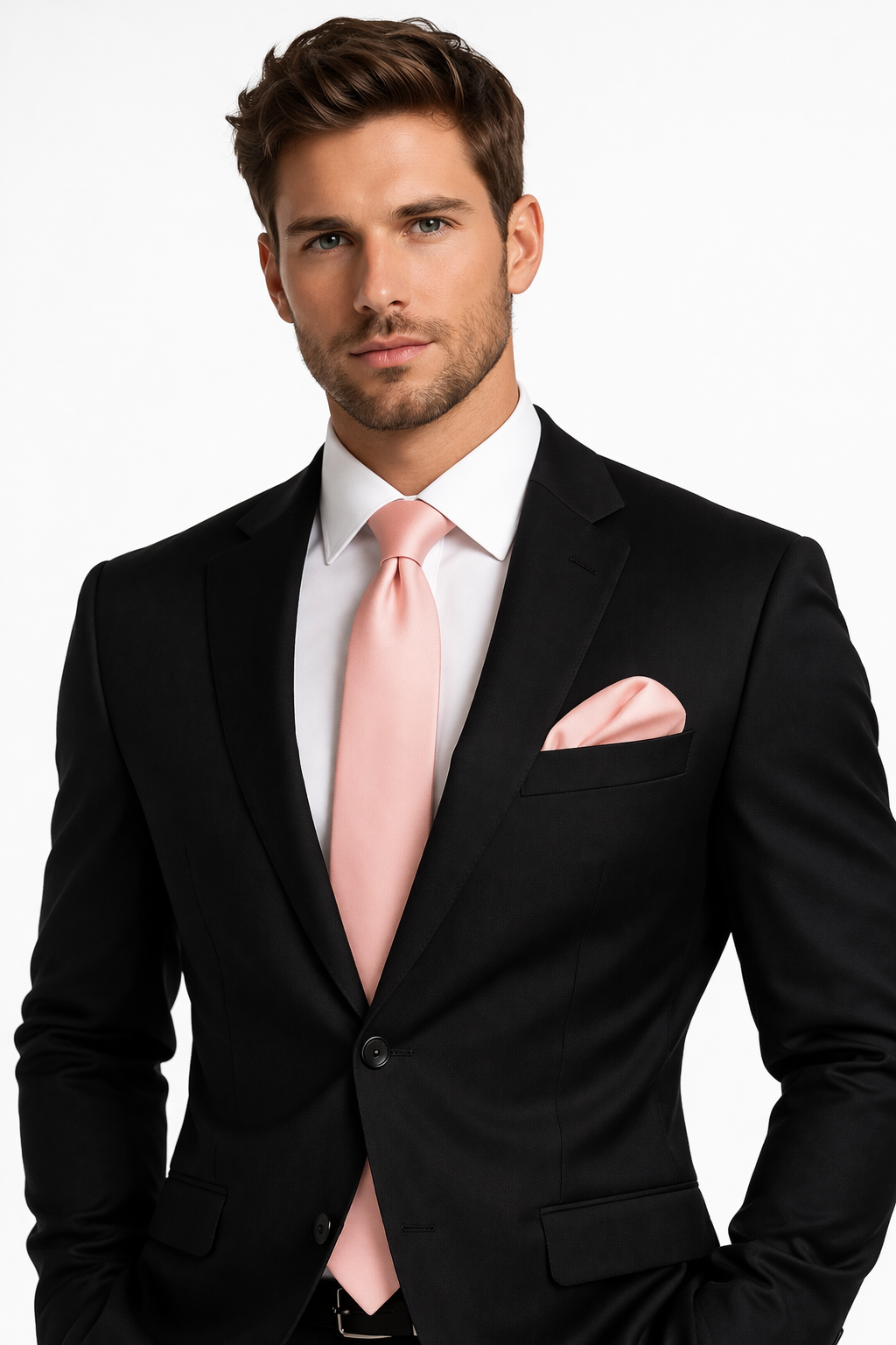 Light Pink Solid Necktie