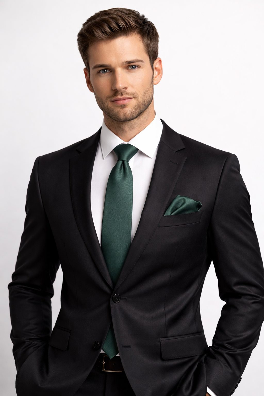 Bottle Green Solid Necktie