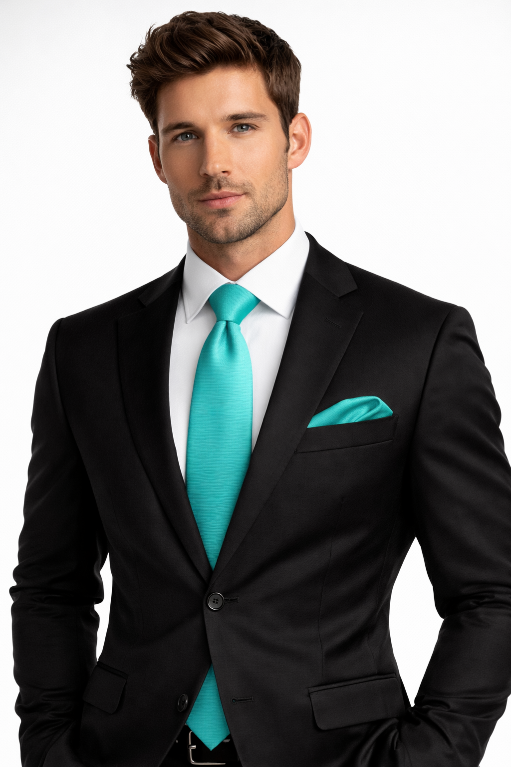 Teal Solid Necktie
