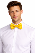 Light Yellow Solid Double Layered Bowtie