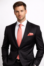 Pink Solid Necktie