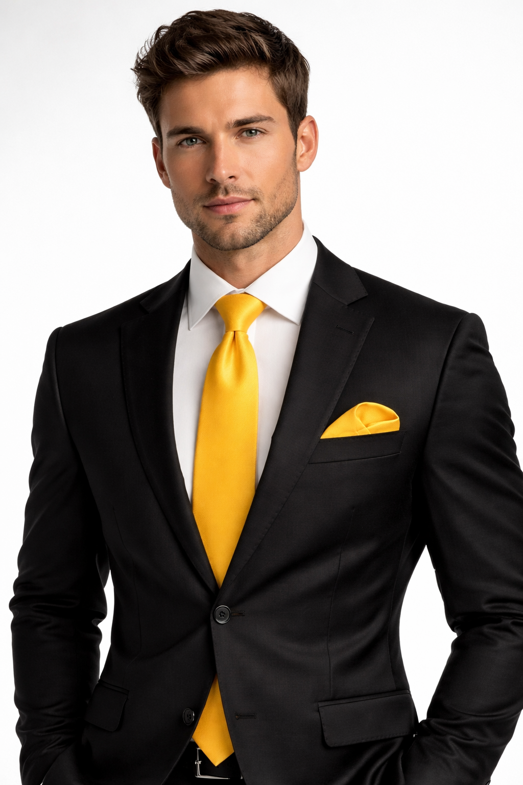 Yellow Solid Necktie