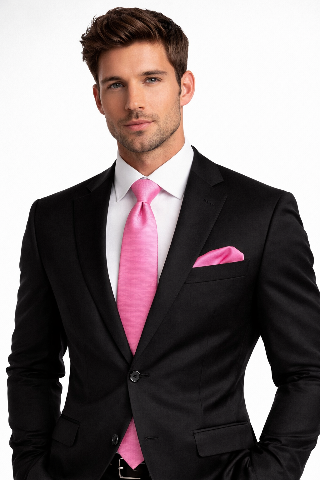 Dark Pink Solid Necktie – Tie Benon