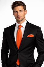 Dark Orange Solid Necktie
