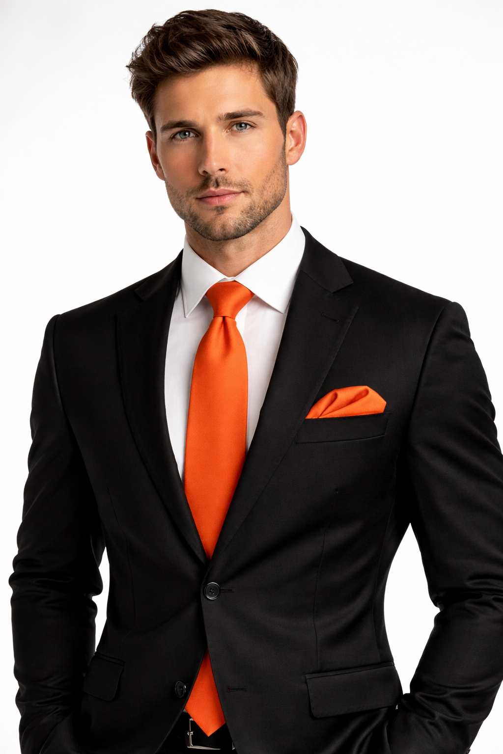 Dark Orange Solid Necktie