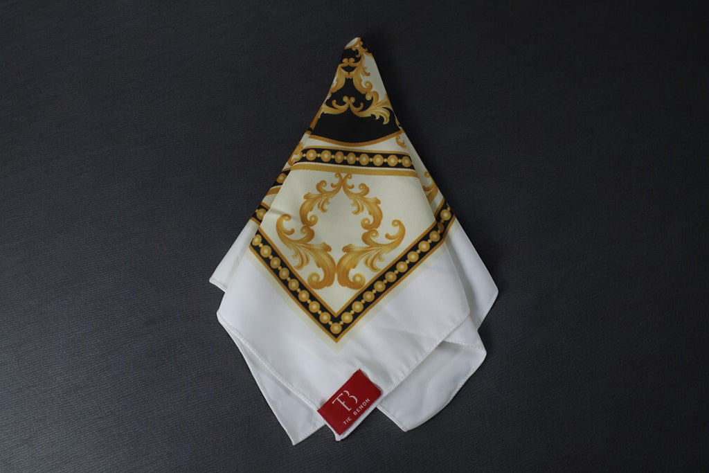 Luxury Gold Baroque Pocket Square