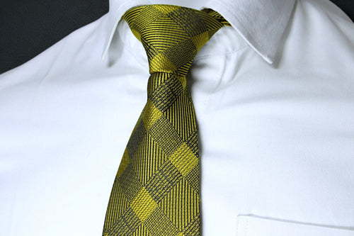 Golden Plaid Tie