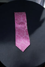 Pink Self Paisley Tie