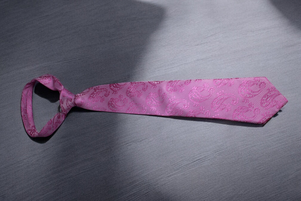 Pink Self Paisley Tie
