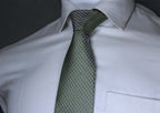 Geometric Olive Green Microsilk Tie