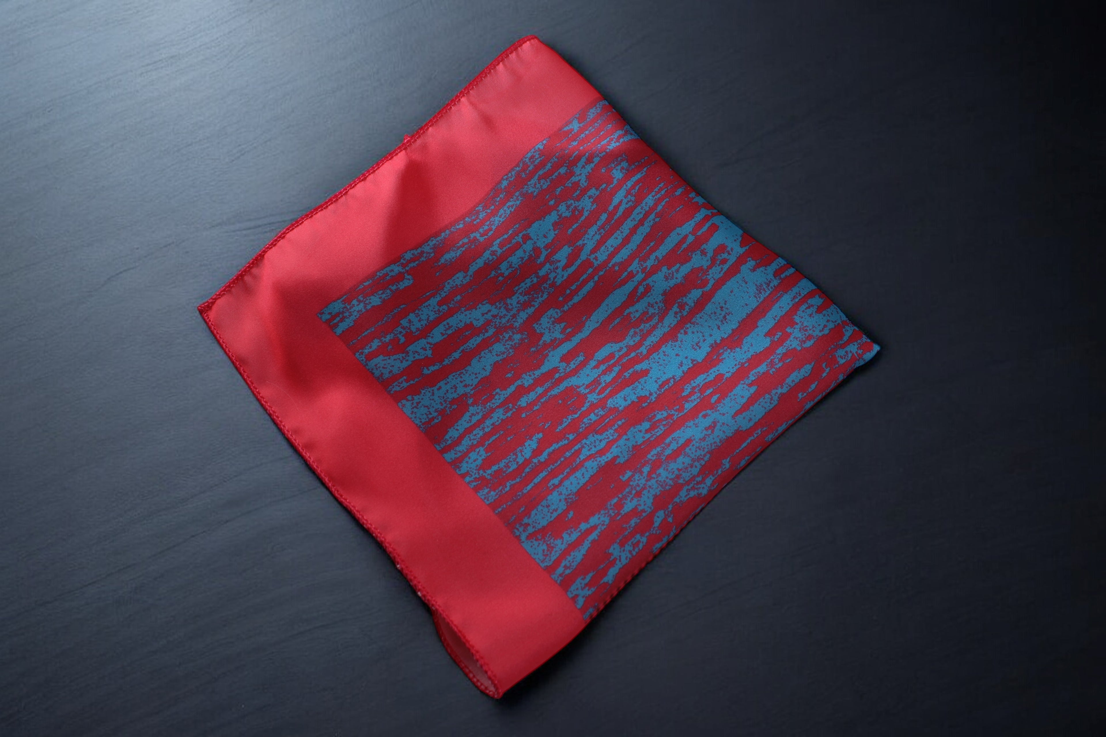 Multi Pattern Print Peach Pocket Square
