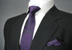 Dark Purple Floral Tie & Pocket Square