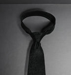 Elegant Black Self Paisley Tie