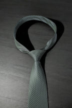 Geometric Olive Green Microsilk Tie
