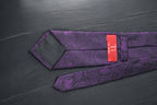 Deep Purple & Black Paisley Tie - Luxurious Pattern