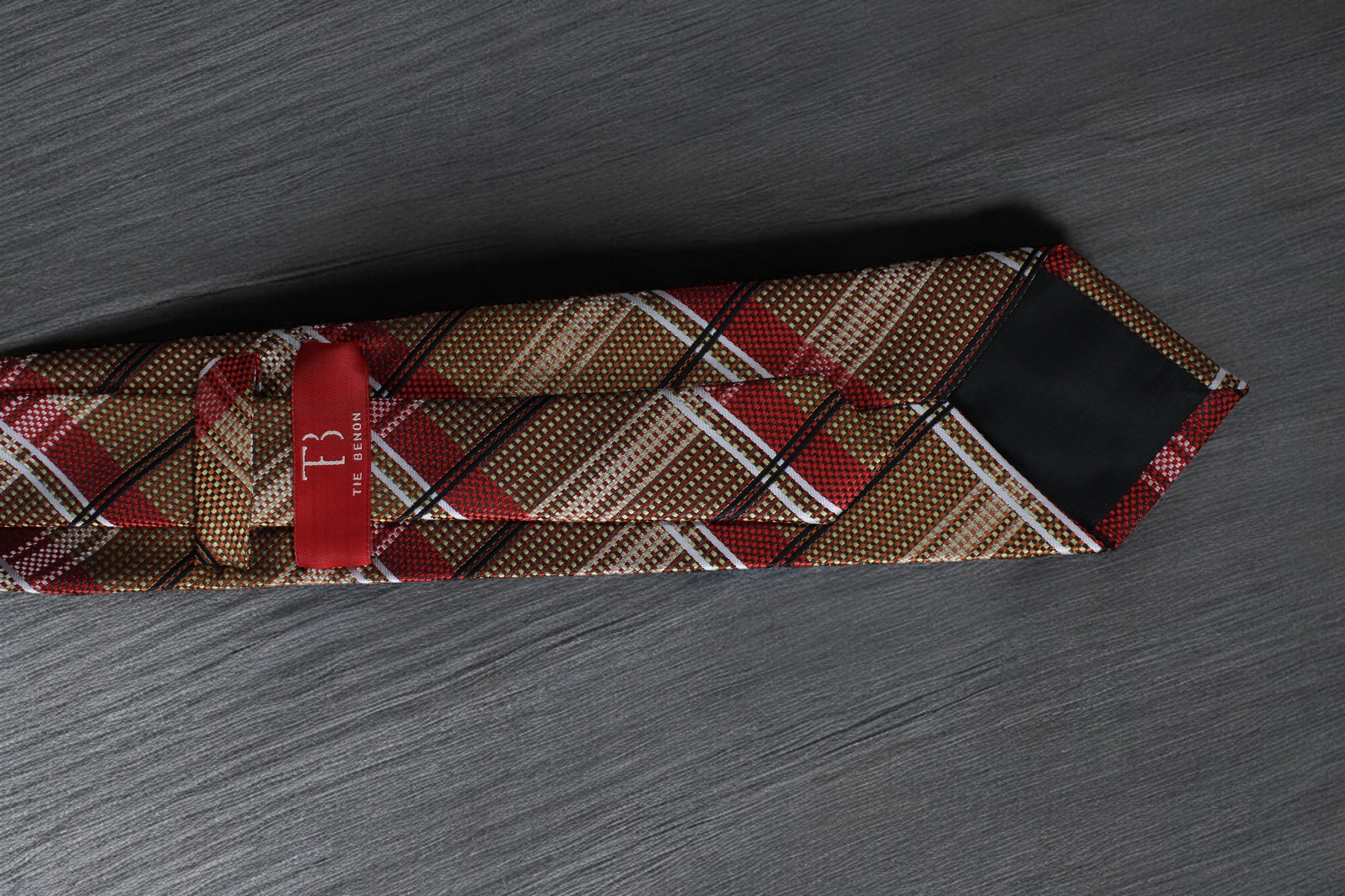 Classic Rich Gold Checkered Tie