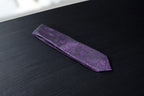 Deep Purple & Black Paisley Tie - Luxurious Pattern