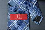 Classic Blue & Silver Plaid Tie