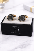 Gunmetal & Gold Wreath Cufflinks for Men