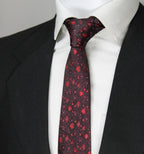 Elegant Burgundy & Red  Tie & Pocket Square